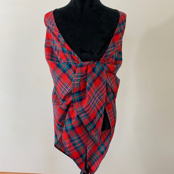 Vintage plaid Pendleton wrap shawl - Picture 6 of 7
